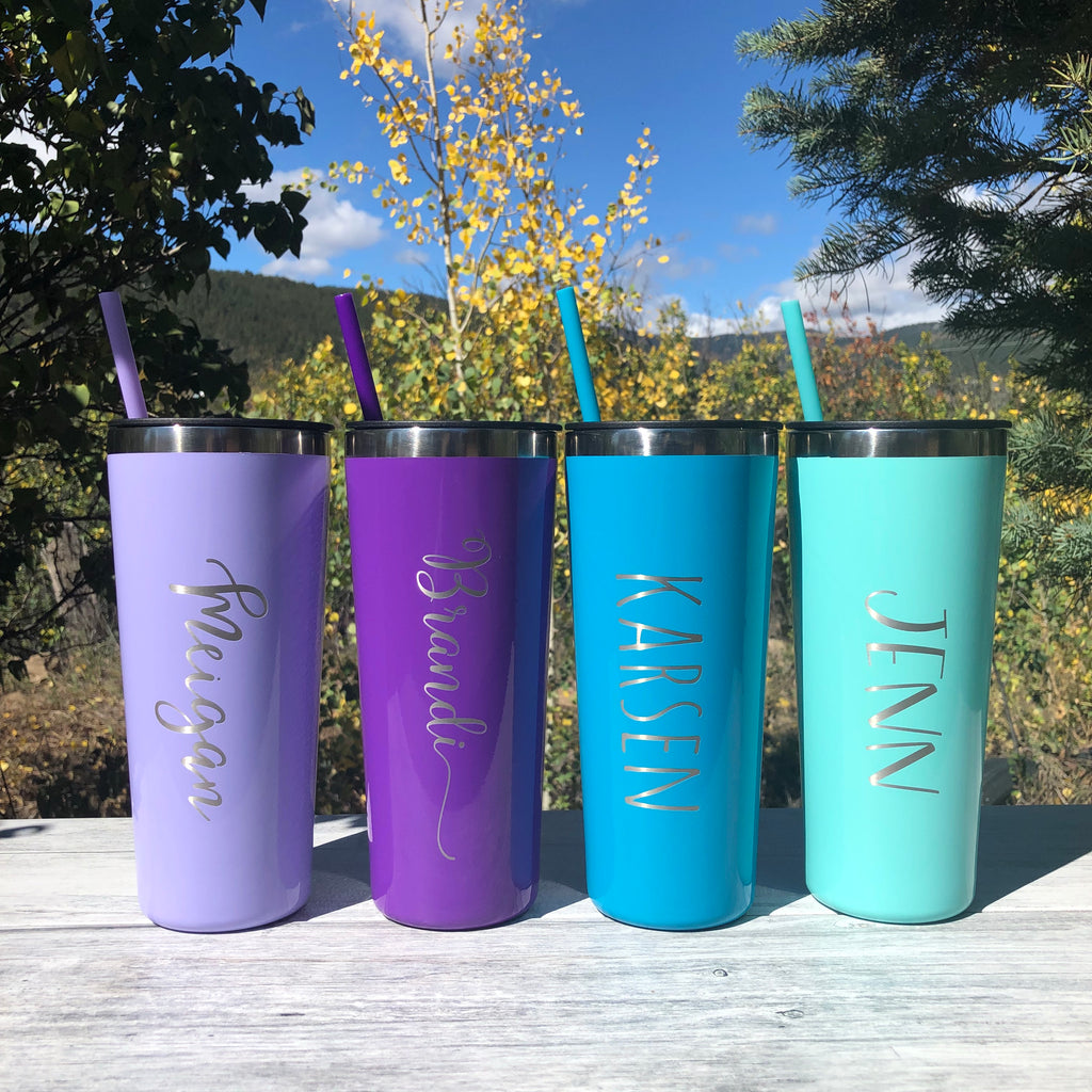 Personalized Name | Engraved 22oz Stainless Steel Roadie Tumbler - Hand Stamped