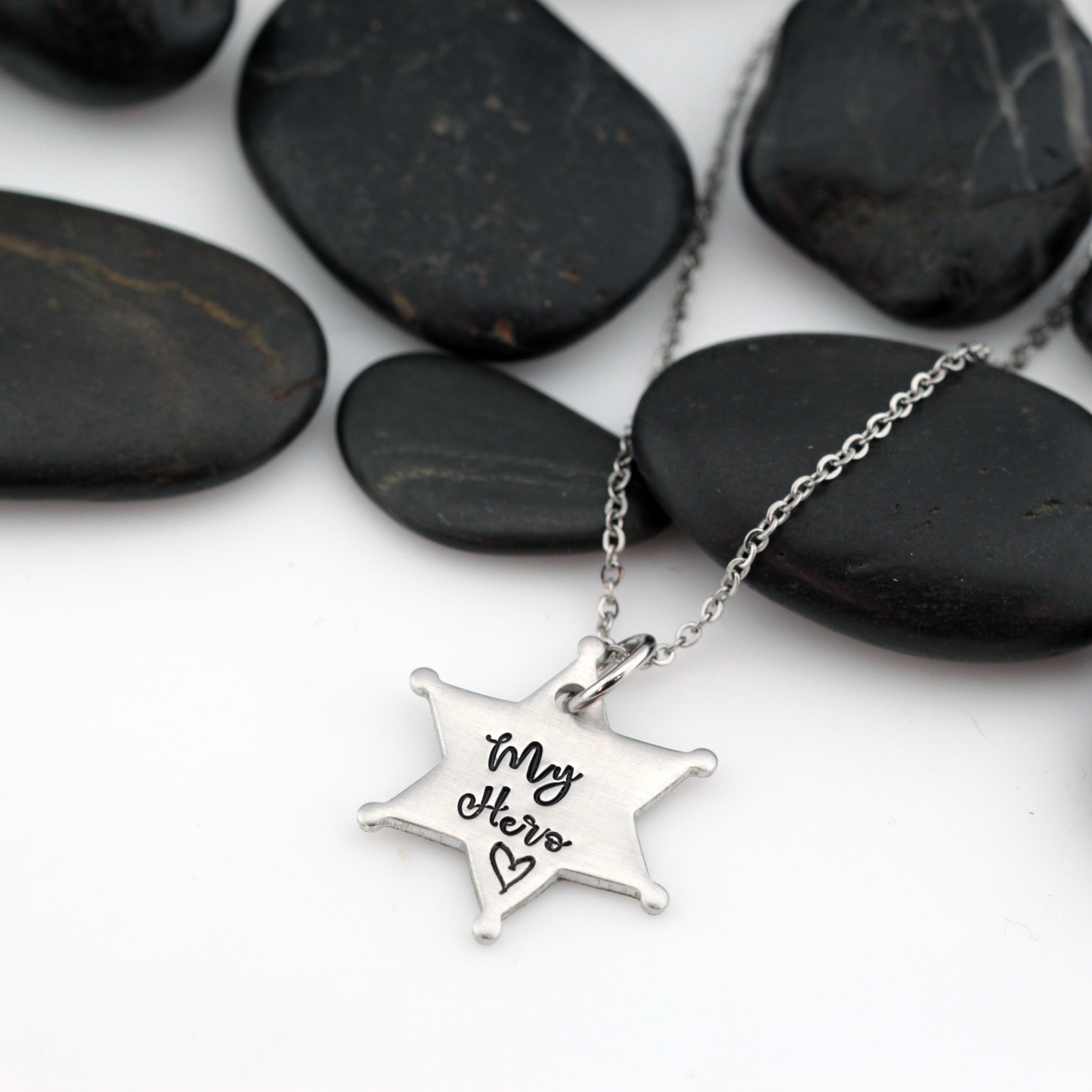 Police star shop necklace