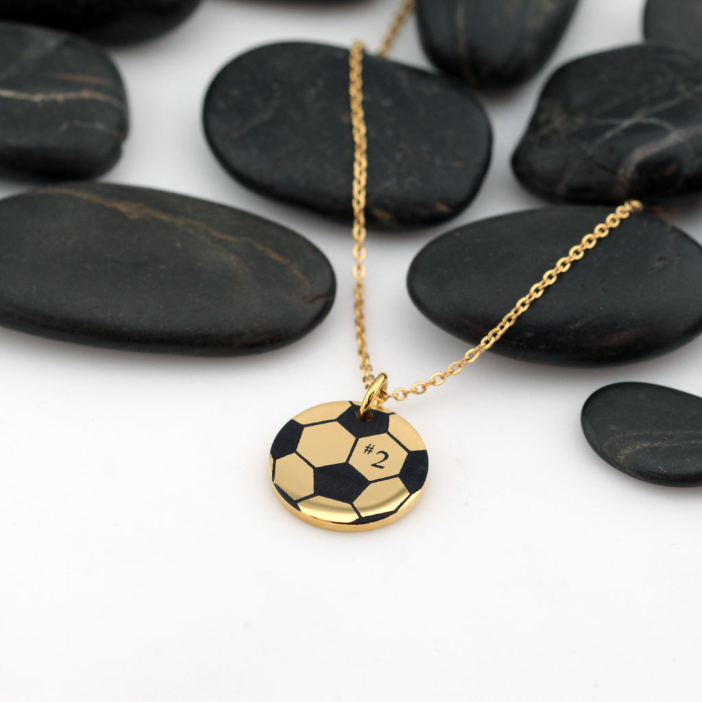 Soccer Mom Necklace | Personalized Number Jewelry For Sports Athlete | Team Gift Idea - Hand Stamped