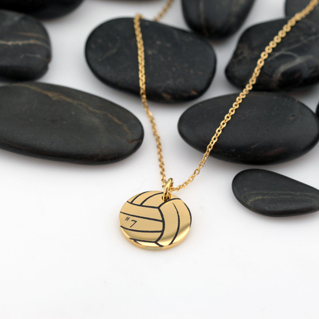 Volleyball Mom Necklace | Personalized Number Jewelry For Sports Athlete | Team Gift Idea - Hand Stamped