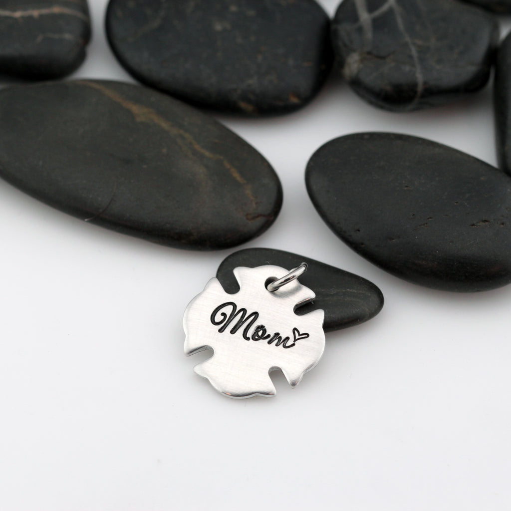 Mom Charm | Maltese Cross | Firefighter | Police Officer Badge | Deputy Sheriff Badge - Hand Stamped