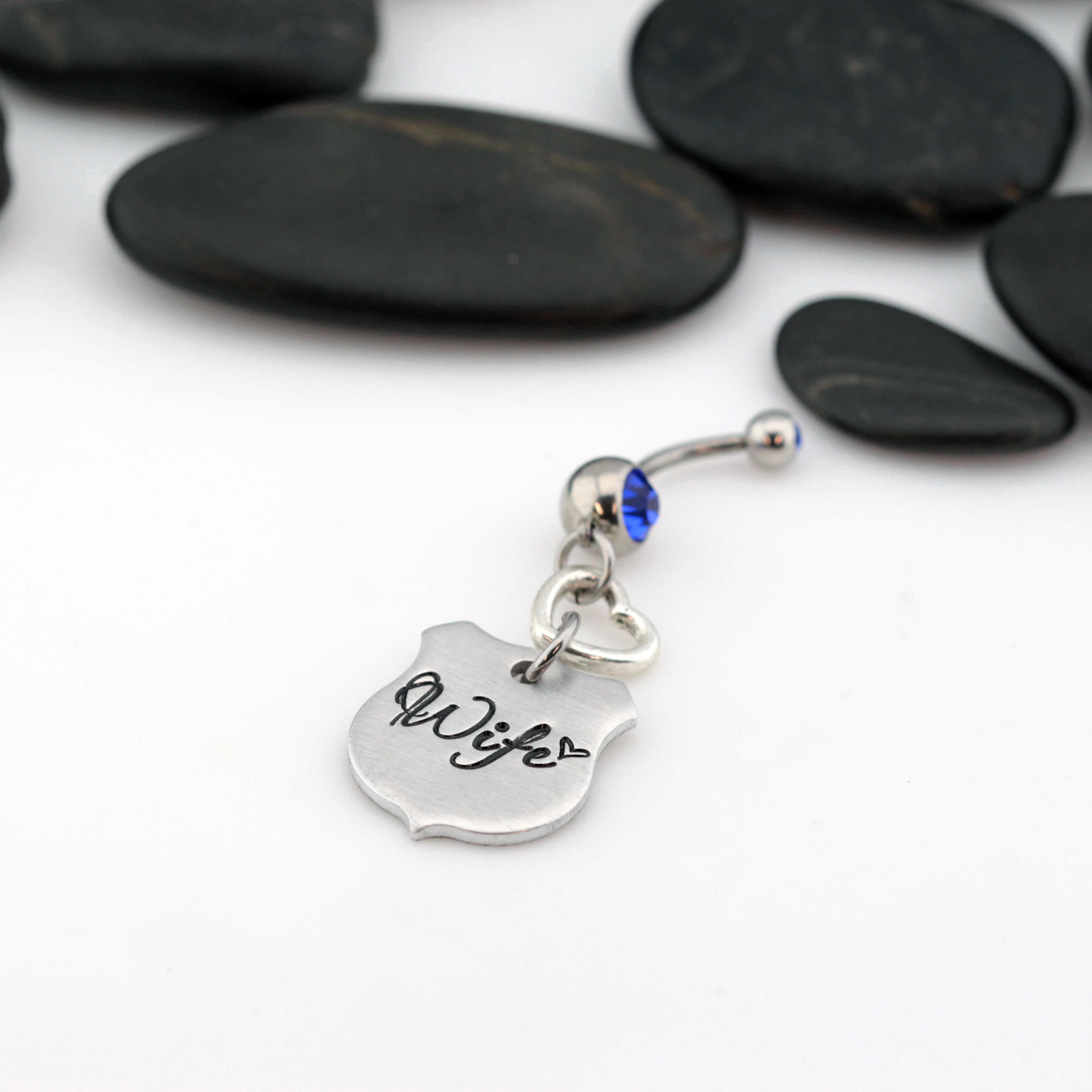 Wife Belly Ring Maltese Cross Firefighter Police Officer Badge My Hero Creations