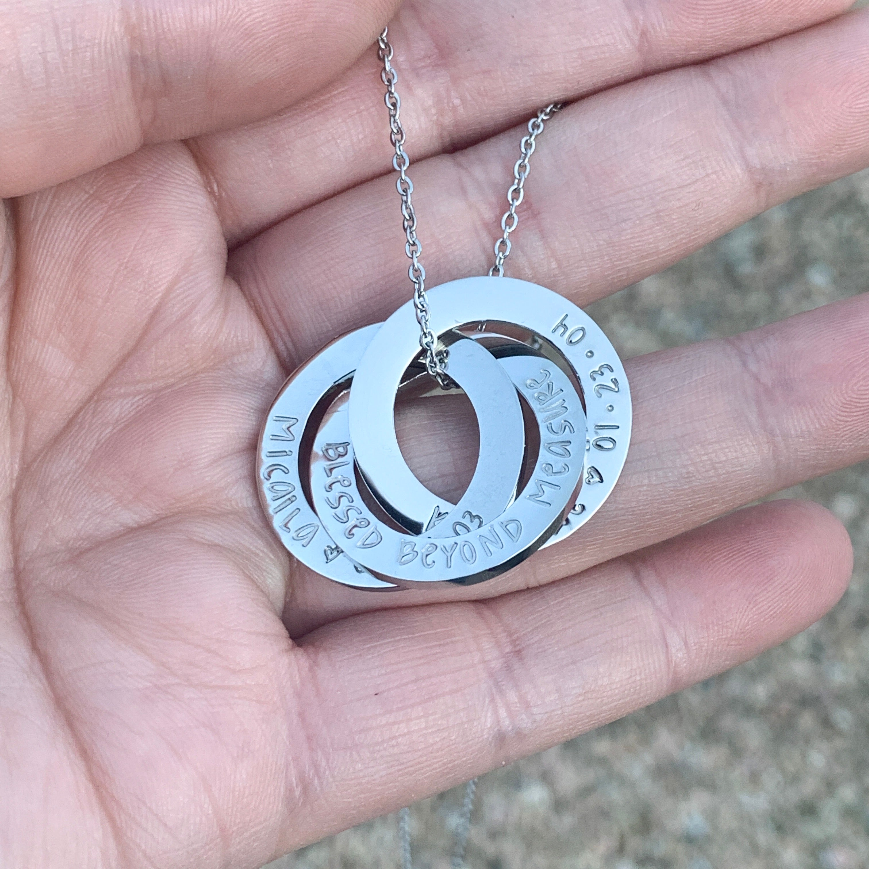 Engraved washer necklace new arrivals
